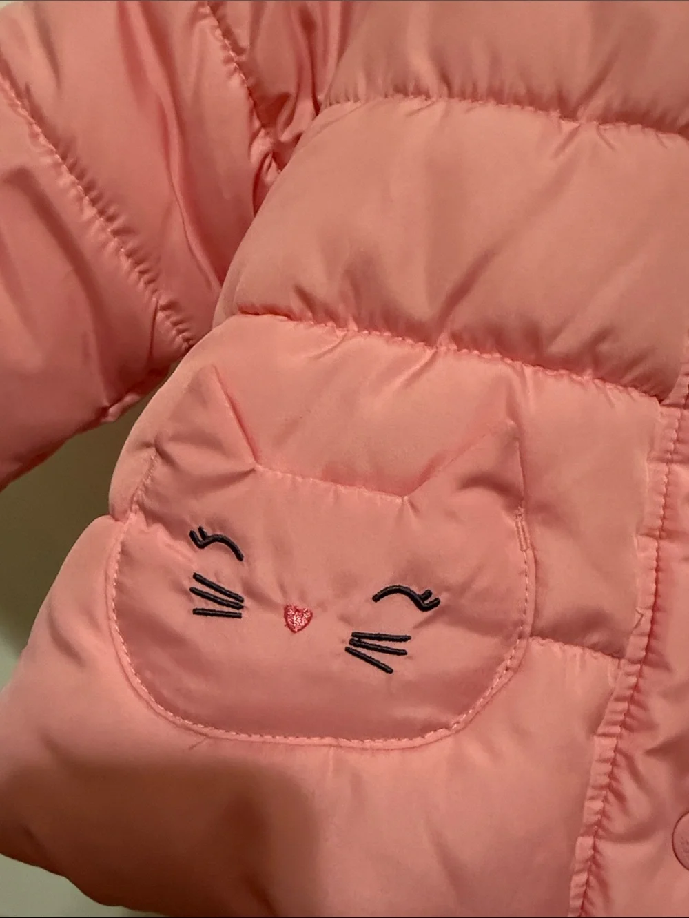Carter's Pink Hooded Faux-Fur Trim Puffer Jacket